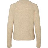 PIECES - Trui - Ecru - Viscose - Ronde Hals - Lange Mouwen