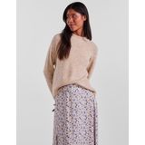 PIECES - Trui - Ecru - Viscose - Ronde Hals - Lange Mouwen