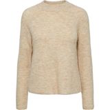 PIECES - Trui - Ecru - Viscose - Ronde Hals - Lange Mouwen