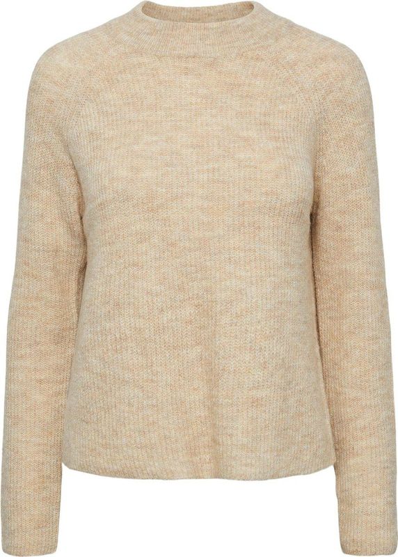 PIECES - Trui - Ecru - Viscose - Ronde Hals - Lange Mouwen