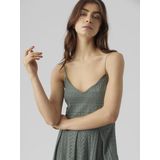 VERO MODA - Jurk 'Honey' - Kaki - Mouwloos - Knielengte