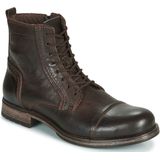 JACK & JONES Heren Jfwrussel Leather Brown Stone 19 enkellaarzen, Bruin Brown Stone Brown Stone, 40 EU