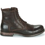 JACK & JONES Heren Jfwrussel Leather Brown Stone 19 enkellaarzen, Bruin Brown Stone Brown Stone, 40 EU