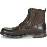JACK & JONES Heren Jfwrussel Leather Brown Stone 19 enkellaarzen, Bruin Brown Stone Brown Stone, 40 EU