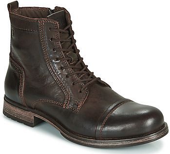 JACK & JONES Heren Jfwrussel Leather Brown Stone 19 enkellaarzen, Bruin Brown Stone Brown Stone, 40 EU