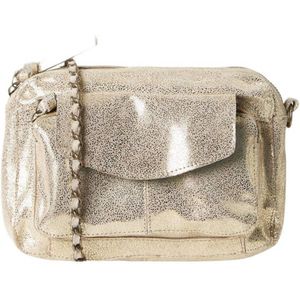 PIECES leren crossbody tas PCNAINA goud