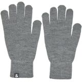 JACK & JONES Jack Barry Knitted Gloves Noos Handschoenen voor heren, grijs (Grey Melange Grey Melange), Eén maat