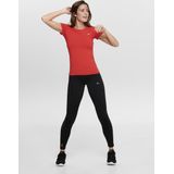 Only Play - Clarissa Training Sportshirt - Rood - Aansluitende Pasvorm - Ademend en Sneldrogend Materiaal