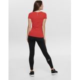 Only Play - Clarissa Training Sportshirt - Rood - Aansluitende Pasvorm - Ademend en Sneldrogend Materiaal