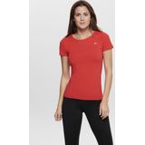 Only Play - Clarissa Training Sportshirt - Rood - Aansluitende Pasvorm - Ademend en Sneldrogend Materiaal