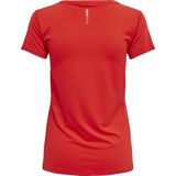 Only Play - Clarissa Training Sportshirt - Rood - Aansluitende Pasvorm - Ademend en Sneldrogend Materiaal