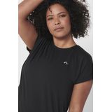 ONLY - Curvy Onpaubree SS Loose TR Tee - Sporttop - Zwart - Katoen
