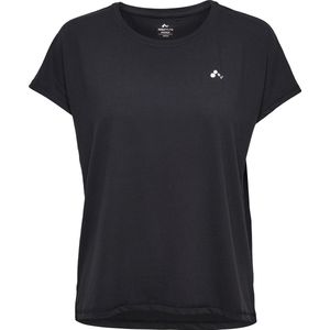ONLY - Curvy Onpaubree SS Loose TR Tee - Sporttop - Zwart - Katoen