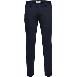 Only en Sons - Slimfit Lange Broek - Navy Blauw - Viscose/Polyester/Elastaan