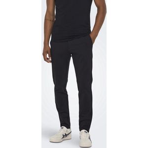 Only & Sons Heren Chino Broek ONSMARK PANT STRIPE GW 3727 tapered Zwart Volwassenen