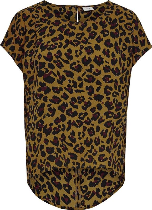 Jacqueline De Yong - Utrecht Milo - Blouse - Multi - Korte Mouwen - Ronde Hals