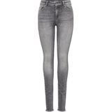 ONLY Onlblush Mid Sk Ank Raw Jns Rea0918 Noos Skinny Jeans voor dames, Denim grijs, Taille 40 / lengte 32