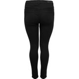 ONLY CARMAKOMA Women Skinny Jeans Plus Big Size | Curvy High Waist Denim | Stretch Pants Trousers, Colour:Black, Size:52W / 32L