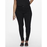 ONLY CARMAKOMA Women Skinny Jeans Plus Big Size | Curvy High Waist Denim | Stretch Pants Trousers, Colour:Black, Size:52W / 32L