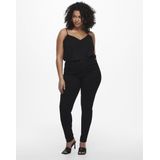 ONLY CARMAKOMA Women Skinny Jeans Plus Big Size | Curvy High Waist Denim | Stretch Pants Trousers, Colour:Black, Size:52W / 32L