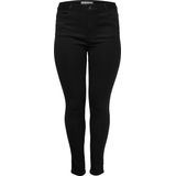 ONLY CARMAKOMA Women Skinny Jeans Plus Big Size | Curvy High Waist Denim | Stretch Pants Trousers, Colour:Black, Size:52W / 32L