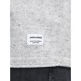 Jack and Jones - Grijze Trui - Katoen - Slim Fit - Easy Iron