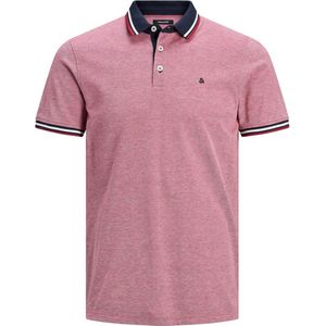 JACK & JONES - Polo - Rood - Korte Mouwen - Piquétricot - 100% Katoen
