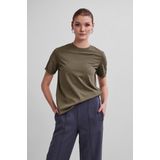 Pieces - Pcria Ss Fold Up Solid Tee Jrs Noos Bc - Dames - t-Shirts