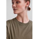 Pieces - Pcria Ss Fold Up Solid Tee Jrs Noos Bc - Dames - t-Shirts