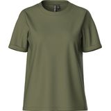 Pieces - Pcria Ss Fold Up Solid Tee Jrs Noos Bc - Dames - t-Shirts
