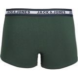 JACK & JONES Jacoliver trunks (5-pack), heren boxers normale lengte, zwart, groen, grijs, donkerrood en blauw