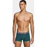 JACK & JONES Jacoliver trunks (5-pack), heren boxers normale lengte, zwart, groen, grijs, donkerrood en blauw