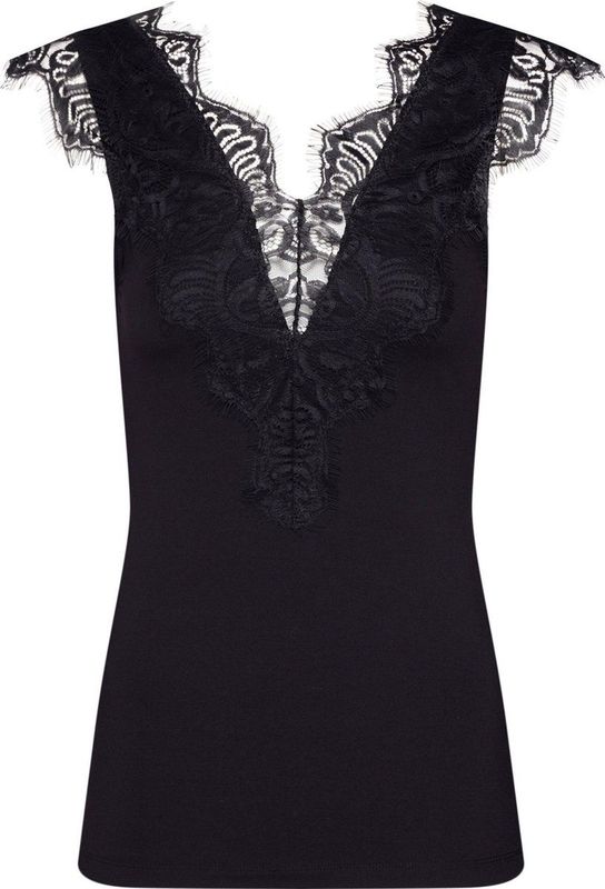 Pieces - Lace top Ilu - Dames Hemd - Kanten - 85% Polyamide - 15% Elastaan