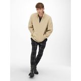 Onslinus - Tapered Fit Chinobroek - Grijs - Twill - Elastische Tailleband