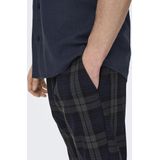 Onslinus - Tapered Fit Chinobroek - Grijs - Twill - Elastische Tailleband