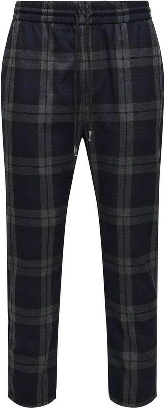 Onslinus - Tapered Fit Chinobroek - Grijs - Twill - Elastische Tailleband