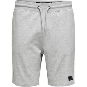 Only & Sons Broek Onsneil Life Sweat Shorts 22015623 Light Grey Melange Mannen