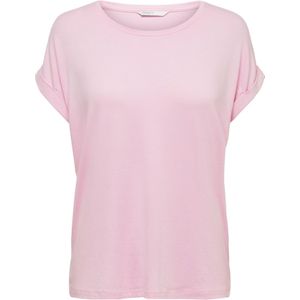 ONLY ONLMOSTER O-NECK TOP NOOS JRS Dames T-shirt - Pink Lady