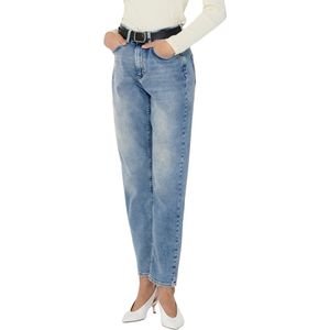 Onlveneda - High Waist Mom Fit Jeans - Blauw - Katoen