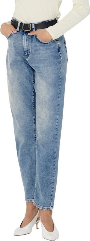 Onlveneda - High Waist Mom Fit Jeans - Blauw - Katoen