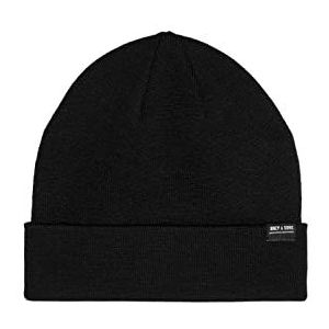 Only & Sons Onsevan Life Knit Beanie Noos muts, zwart, Eén maat, zwart.