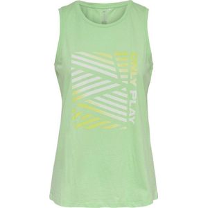 Dames - Trainingstop - Mouwloos - Zwart - Polyester - Logoprint