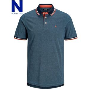 JACK & JONES - Polo - Korte Mouwen - Donkerblauw - Katoen