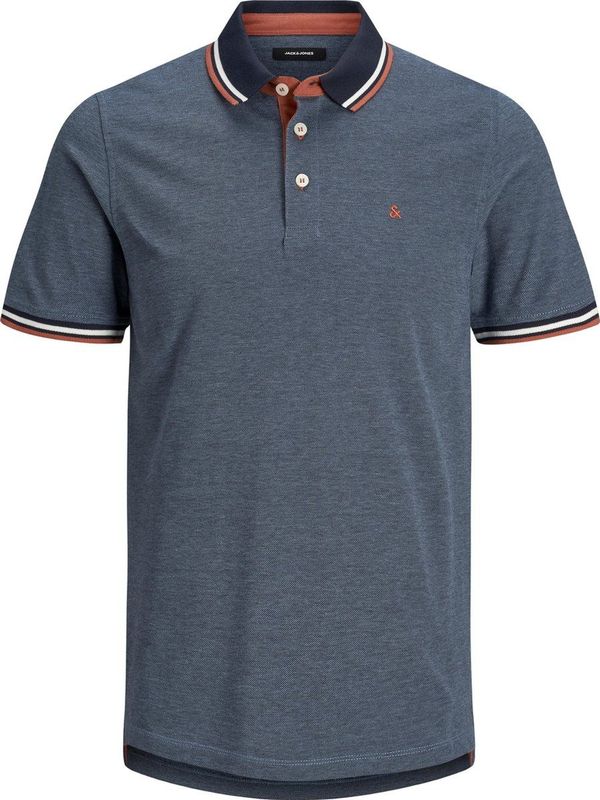 JACK & JONES - Polo - Korte Mouwen - Donkerblauw - Katoen