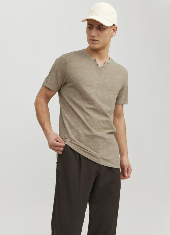 Jack Jones - Jjesplit Neck Tee Ss Noos - Heren - t-Shirts