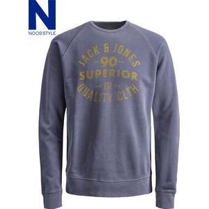 Jack & Jones - JJEJEANS WASHED SWEAT CREW NECK NOOS - Navy Blazer - Mannen