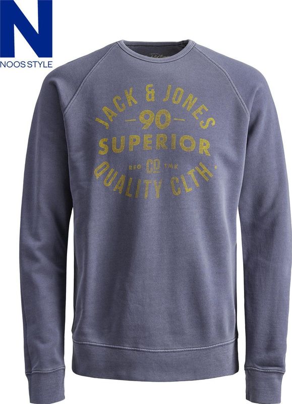 Jack & Jones Sweatshirt Jeans Washed Pullover ohne Kapuze