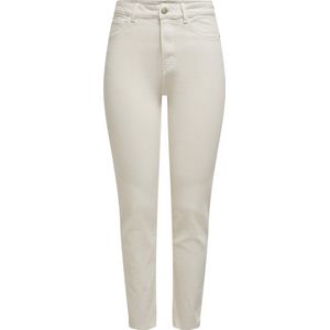 Only Broek Onlemily Life Hw St Raw Crpank Col 15175323 Ecru Dames