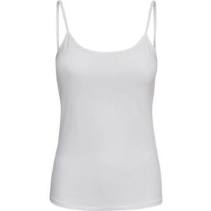 Only - Singlet - Wit - 95% Katoen - Mouwloos