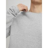 JACK & JONES Heren gebreide trui Jacquard Crew Neck, Lichtgrijs chinees